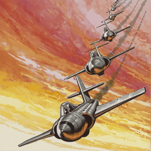 Then, from high above came A MASSED FORMATION OF TRIGAN FIGHTERS ! The Trigan Empire - The Man from the Future